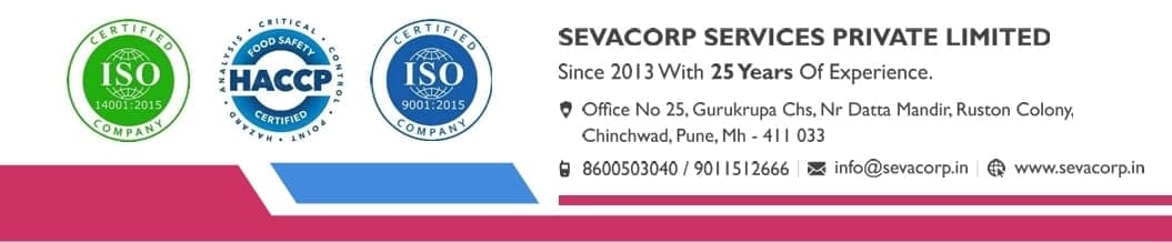 Sevacorp Services Ltd — ISO 14001:2015, HACCP, and ISO 9001:2015 certified